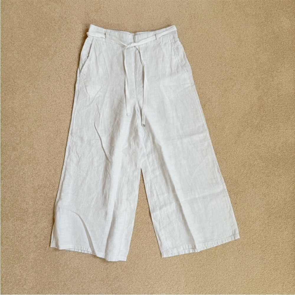 H by Halston White Wide-Leg Pants